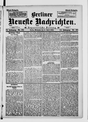 Berliner Neueste Nachrichten vom 11.04.1894