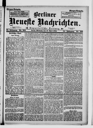 Berliner Neueste Nachrichten vom 18.04.1894