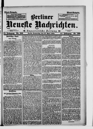 Berliner Neueste Nachrichten vom 19.04.1894