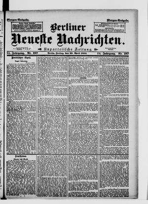 Berliner Neueste Nachrichten vom 20.04.1894