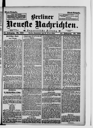 Berliner Neueste Nachrichten vom 21.04.1894
