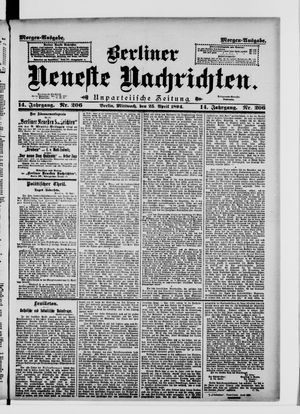 Berliner Neueste Nachrichten vom 25.04.1894