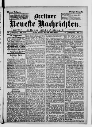 Berliner Neueste Nachrichten on Apr 29, 1894