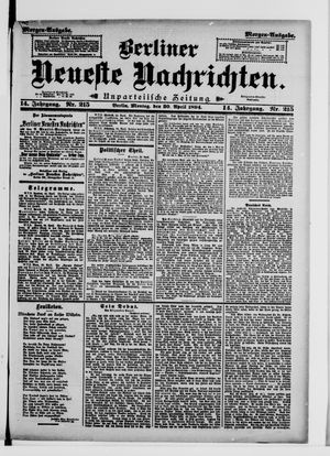 Berliner Neueste Nachrichten on Apr 30, 1894
