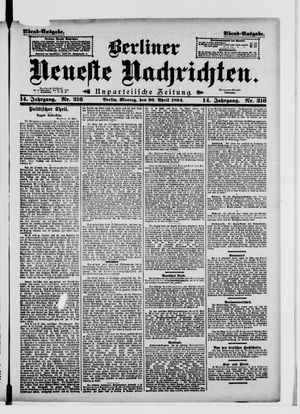 Berliner Neueste Nachrichten vom 30.04.1894