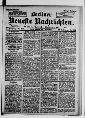 Berliner Neueste Nachrichten vom 01.05.1894