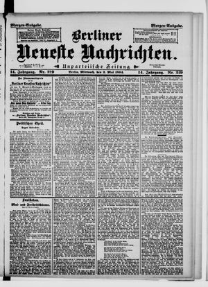 Berliner Neueste Nachrichten vom 02.05.1894