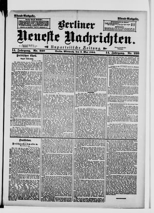 Berliner Neueste Nachrichten on May 2, 1894