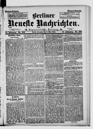 Berliner Neueste Nachrichten on May 6, 1894