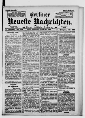 Berliner Neueste Nachrichten vom 10.05.1894