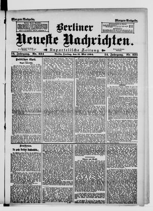 Berliner Neueste Nachrichten on May 11, 1894
