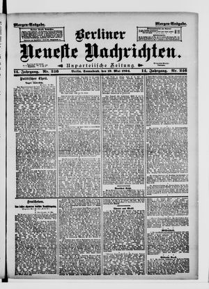 Berliner Neueste Nachrichten vom 19.05.1894