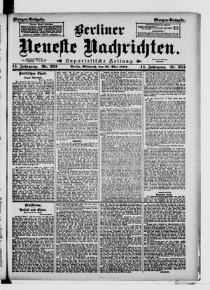 Berliner Neueste Nachrichten on May 23, 1894
