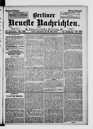 Berliner Neueste Nachrichten on May 26, 1894