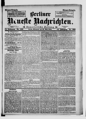 Berliner Neueste Nachrichten on May 30, 1894