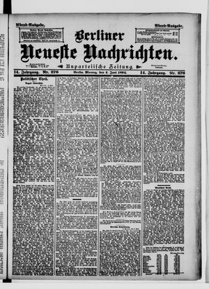 Berliner Neueste Nachrichten vom 04.06.1894