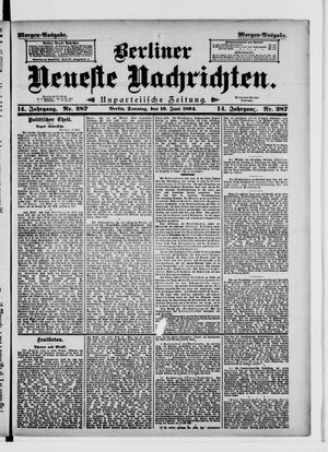 Berliner Neueste Nachrichten vom 10.06.1894