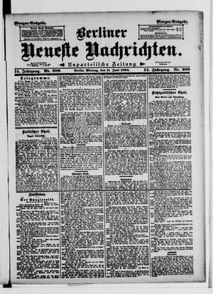 Berliner Neueste Nachrichten vom 11.06.1894