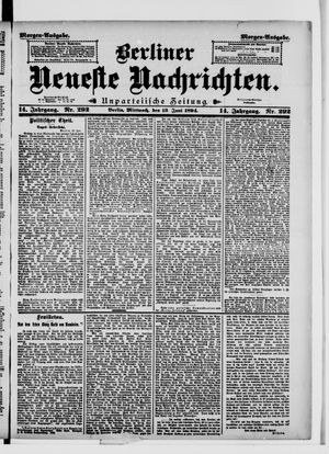 Berliner Neueste Nachrichten on Jun 13, 1894