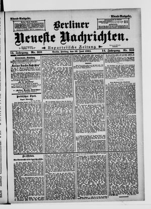 Berliner Neueste Nachrichten vom 22.06.1894