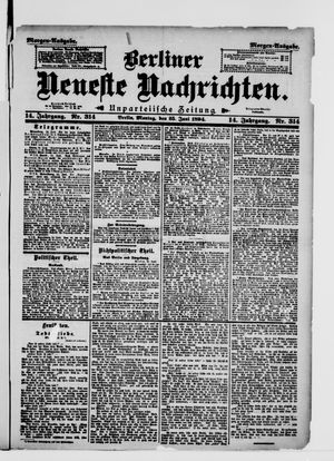 Berliner Neueste Nachrichten on Jun 25, 1894