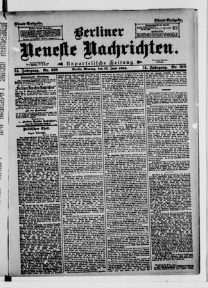 Berliner Neueste Nachrichten vom 25.06.1894