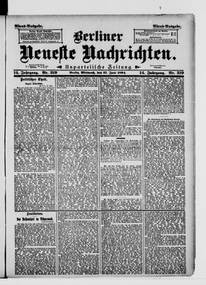 Berliner Neueste Nachrichten vom 27.06.1894
