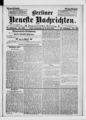 Berliner Neueste Nachrichten on Apr 4, 1895