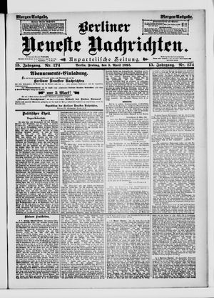 Berliner Neueste Nachrichten vom 05.04.1895