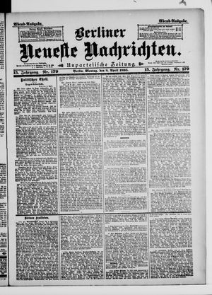 Berliner neueste Nachrichten on Apr 8, 1895