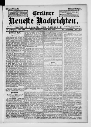 Berliner neueste Nachrichten on Apr 10, 1895