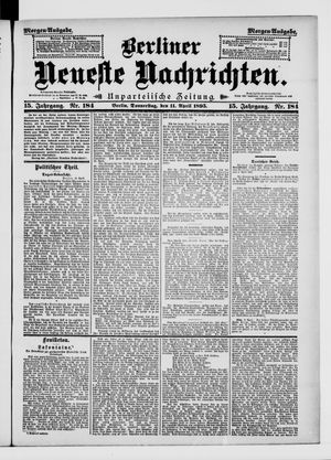 Berliner Neueste Nachrichten vom 11.04.1895
