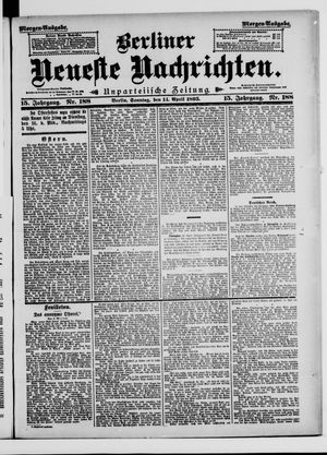 Berliner Neueste Nachrichten vom 14.04.1895