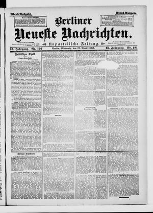 Berliner Neueste Nachrichten vom 17.04.1895