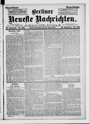 Berliner neueste Nachrichten on Apr 20, 1895