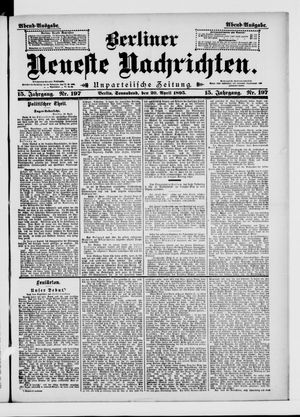 Berliner Neueste Nachrichten vom 20.04.1895