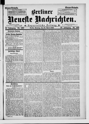 Berliner neueste Nachrichten vom 21.04.1895