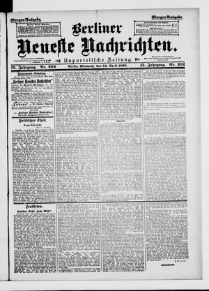 Berliner neueste Nachrichten vom 24.04.1895