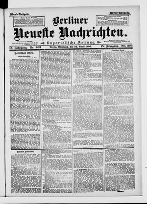 Berliner neueste Nachrichten on Apr 24, 1895
