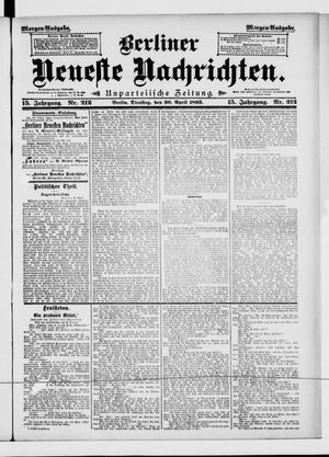 Berliner Neueste Nachrichten on Apr 29, 1895