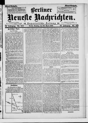 Berliner Neueste Nachrichten vom 30.04.1895