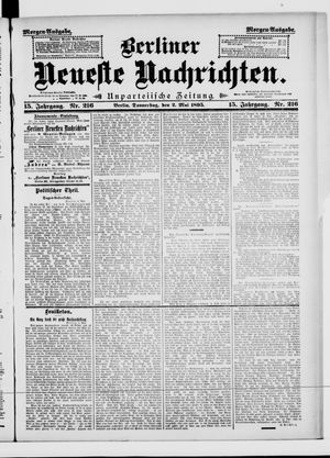 Berliner neueste Nachrichten vom 02.05.1895