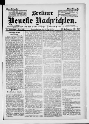 Berliner Neueste Nachrichten on May 3, 1895
