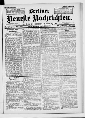 Berliner neueste Nachrichten on May 8, 1895