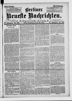 Berliner Neueste Nachrichten on May 16, 1895