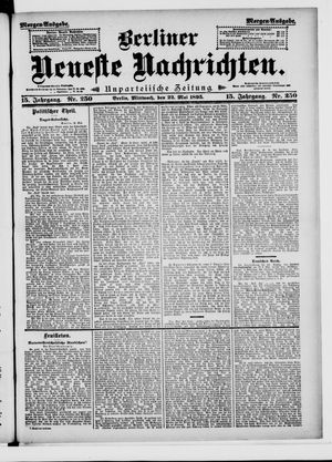 Berliner neueste Nachrichten on May 22, 1895