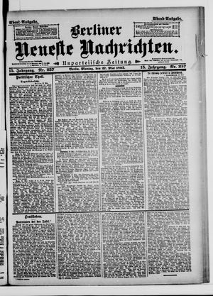 Berliner Neueste Nachrichten vom 27.05.1895