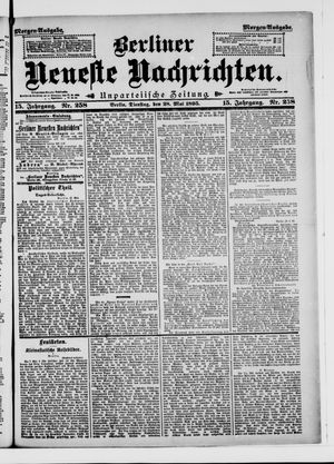 Berliner neueste Nachrichten vom 28.05.1895