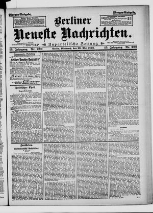 Berliner neueste Nachrichten vom 29.05.1895