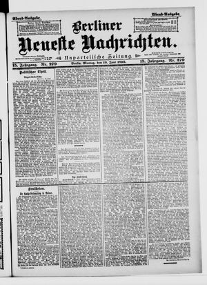 Berliner Neueste Nachrichten on Jun 10, 1895